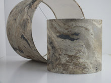 Load image into Gallery viewer, Textured Stone Effect Drum Lampshade. Neutral/Natural Earthtones. Pendant or Table Lamp.