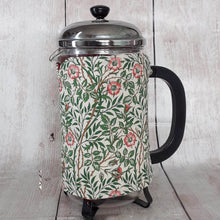 Load image into Gallery viewer, Cafetiere/French Press Cosy in Wm Morris Sweet Briar.
