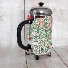 Load image into Gallery viewer, Cafetiere/French Press Cosy in Wm Morris Sweet Briar.
